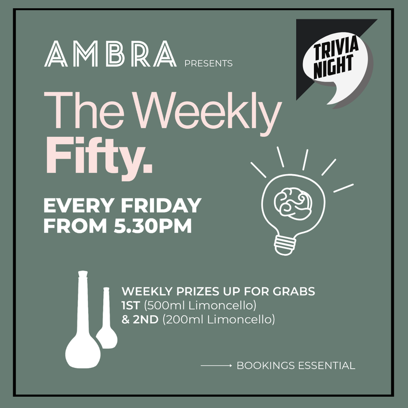 Join the Fun at Ambra Spirits' Weekly Fifty Quiz Night Every Friday ...