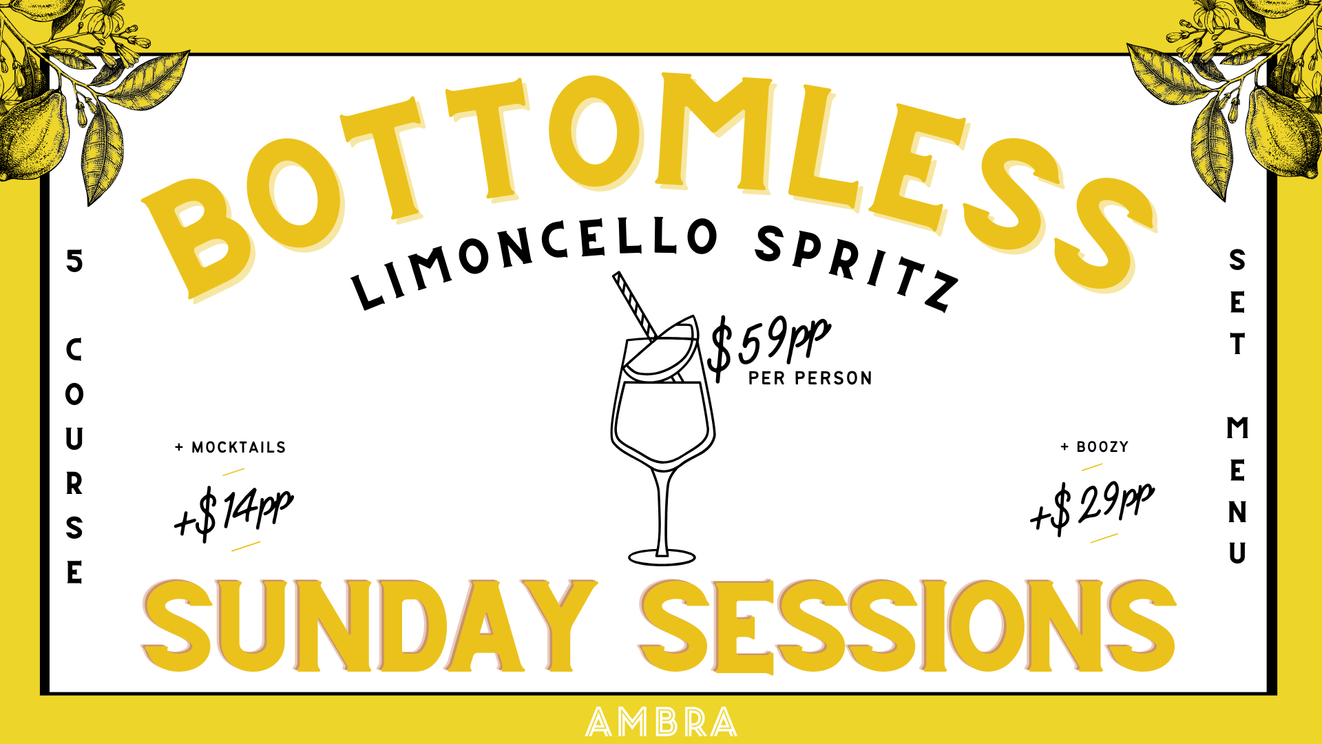 Bottomless Limoncello Spritz Sunday Sessions