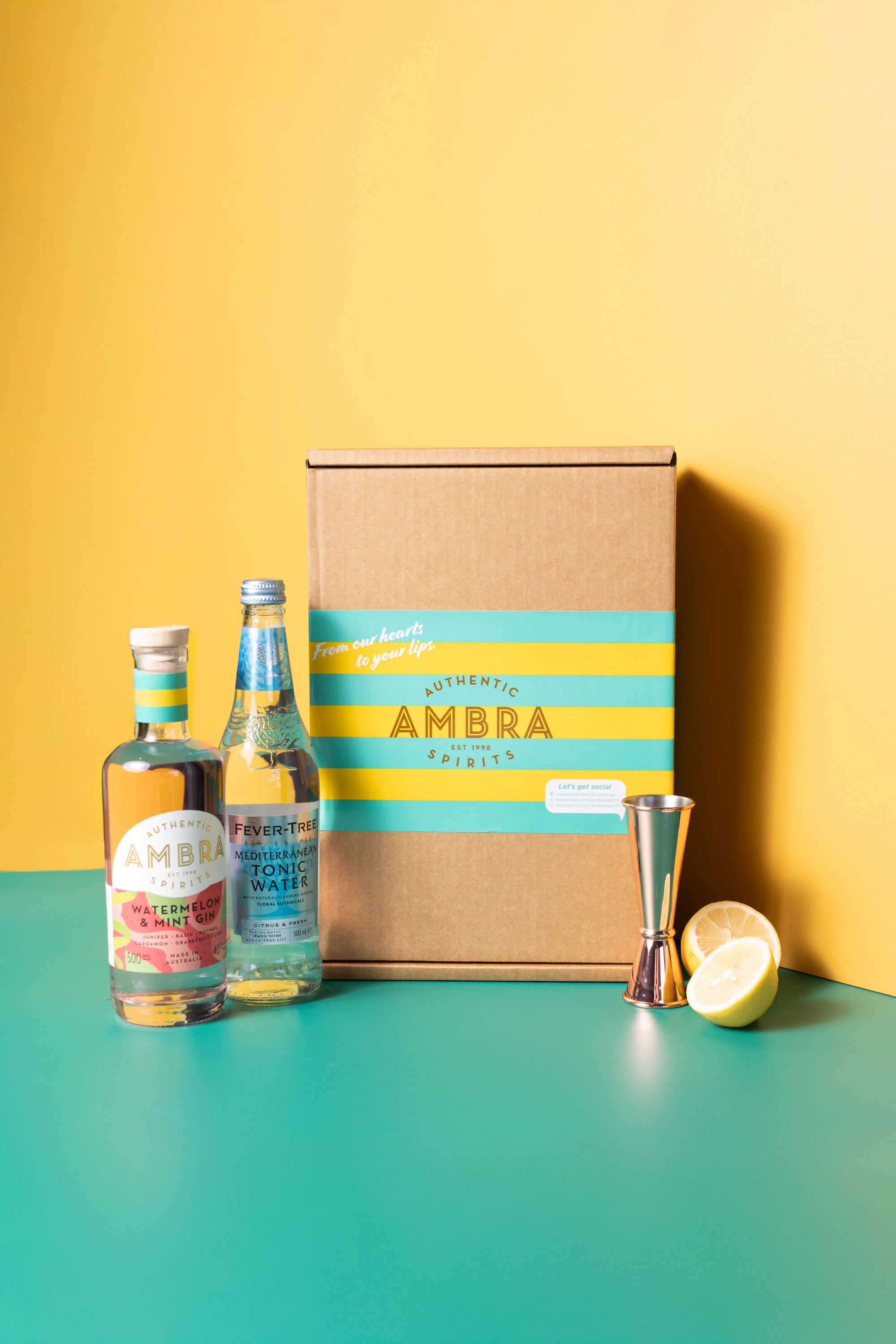 Ambra Watermelon Mint Gin Gift Box